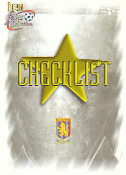 Checklist Aston Villa 1999 Futera Fans' Selection #99